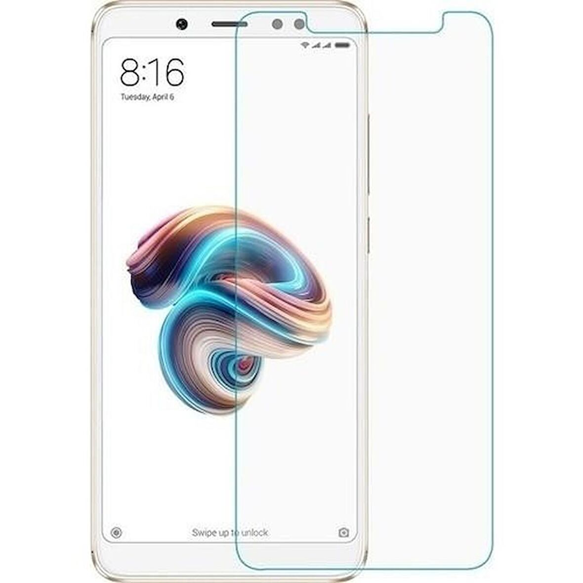 Xiaomi Redmi Note 5 Pro Uyumlu Ekran Koruyucu Screen Protector Tempered Glass Kristal Netliğinde %100 HD Görüntü, Yüksek Kalite Temperli Kırılmaz Cam