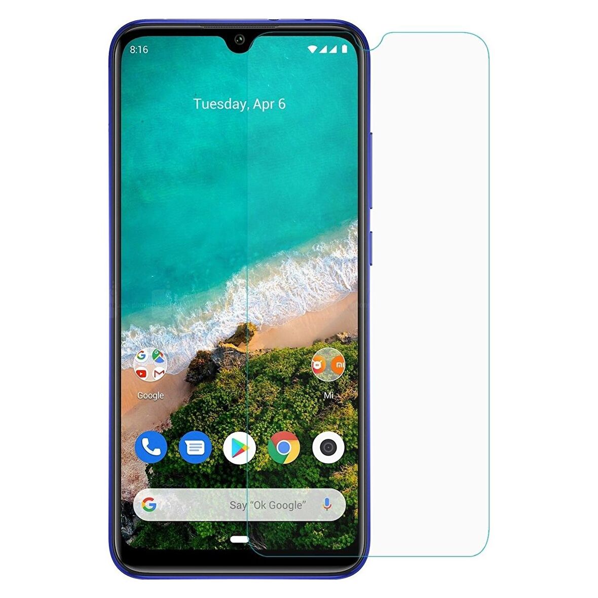 Xiaomi Mi A3 Uyumlu Ekran Koruyucu Screen Protector Tempered Glass Kristal Netliğinde %100 HD Görüntü, Yüksek Kalite Temperli Kırılmaz Cam