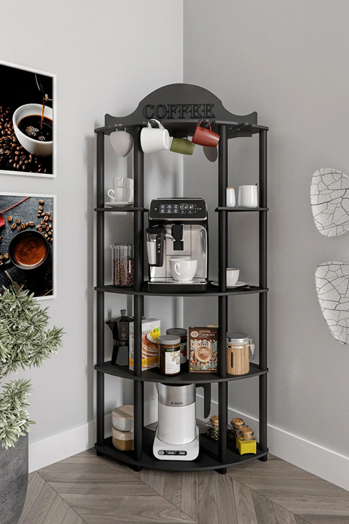 DOPPİO KAHVE KÖŞESİ SİYAH