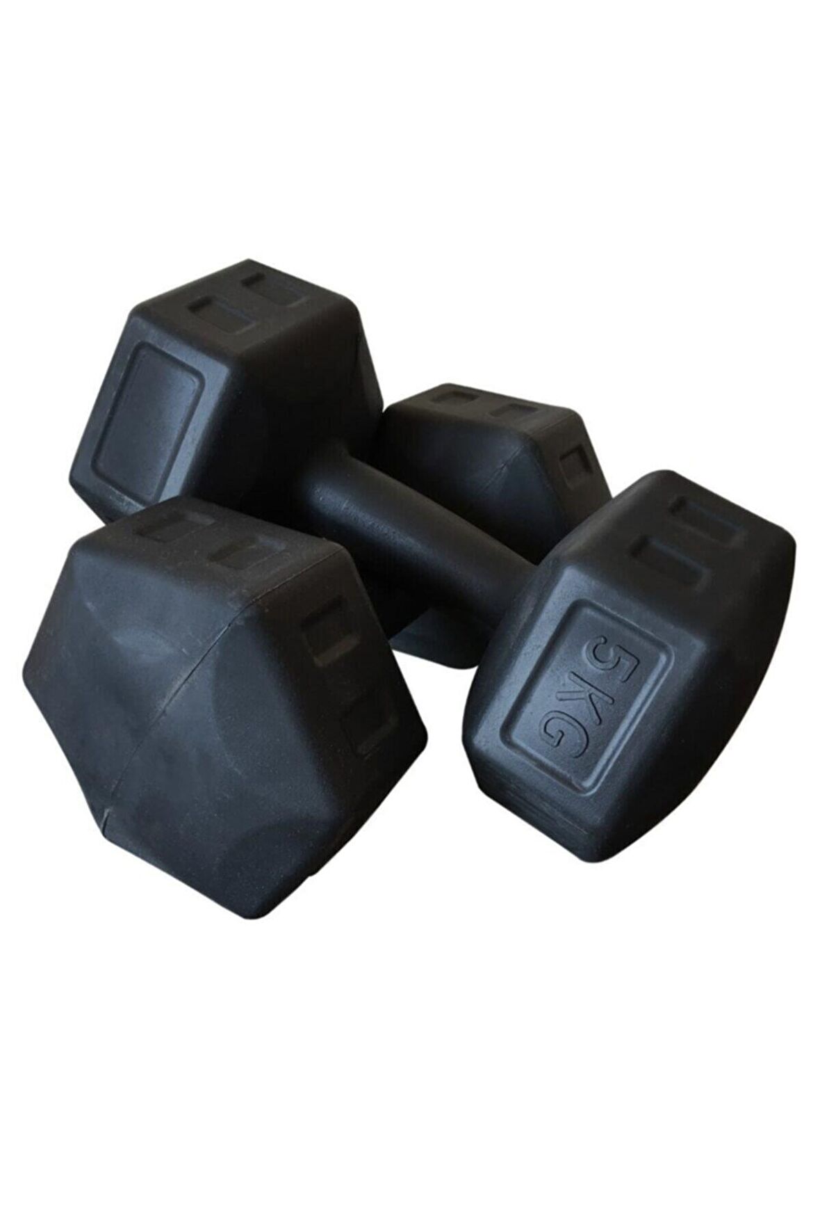 Dambıl Seti Fitness Vücut Geliştirme Aleti 5 Kg X 2 Adet 10 Kg Dumbell Ağırlık Seti - Siyah