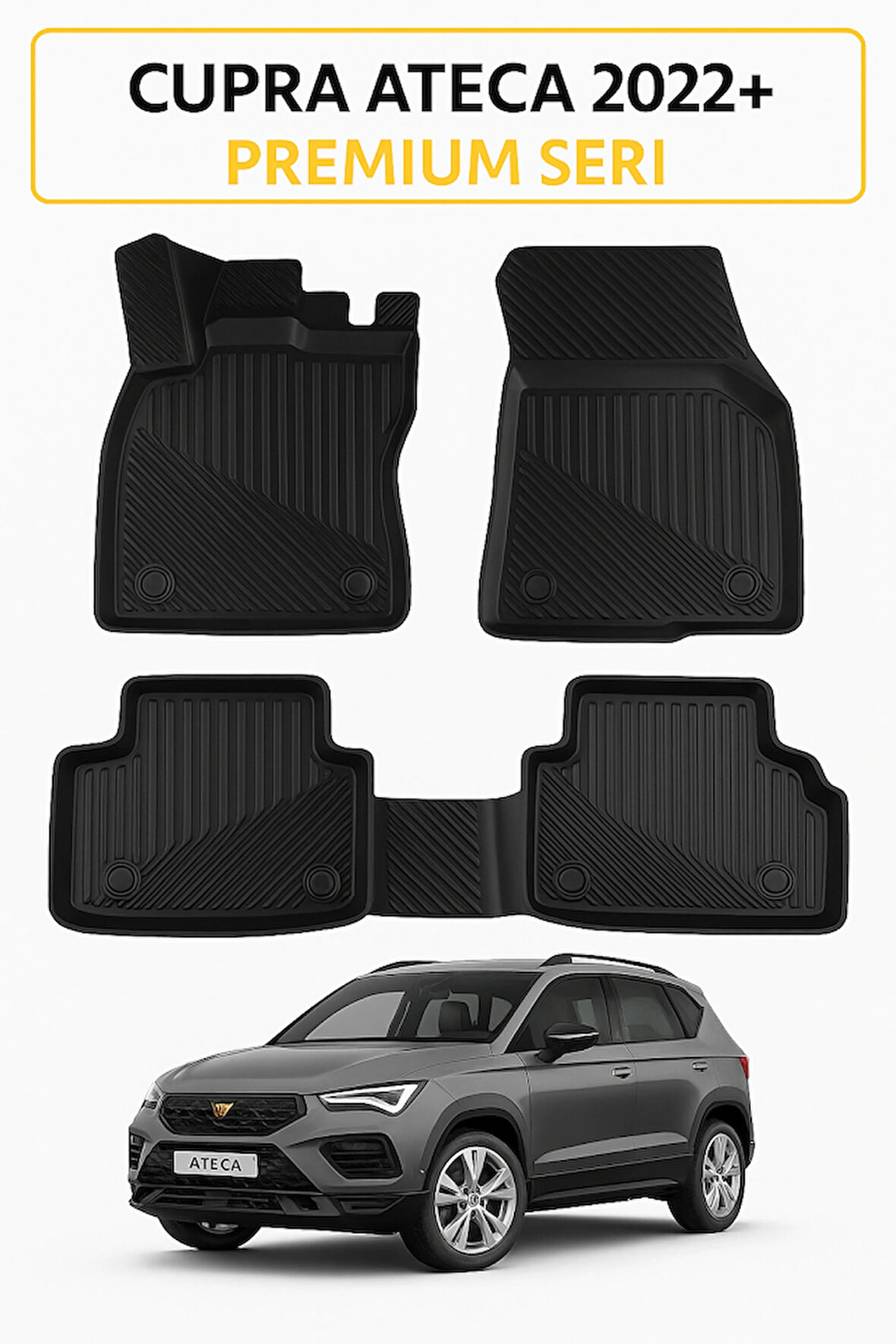 CUPRA ATECA 2022+ 3D Havuzlu Oto Paspas
