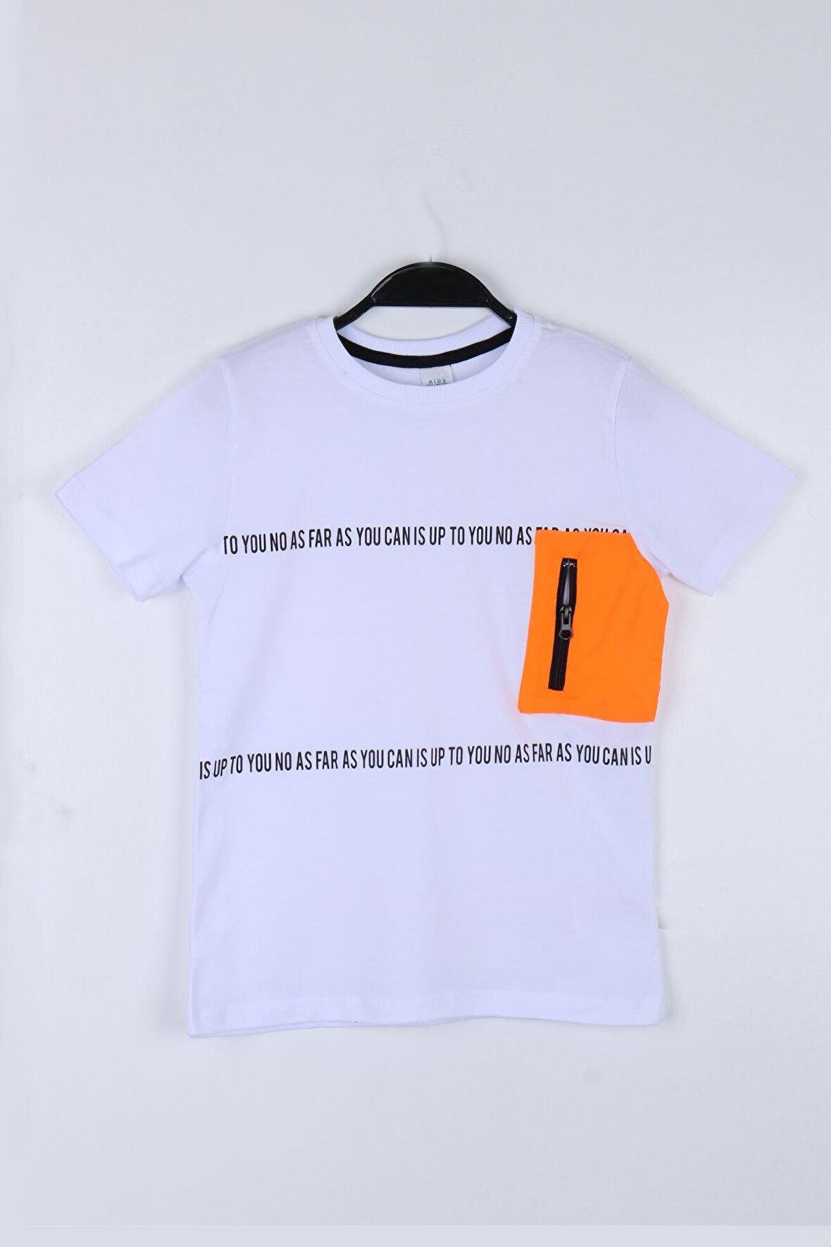 Erkek Çocuk Fermuar Cep Detaylı 8-11 Yaş Tshirt 14073