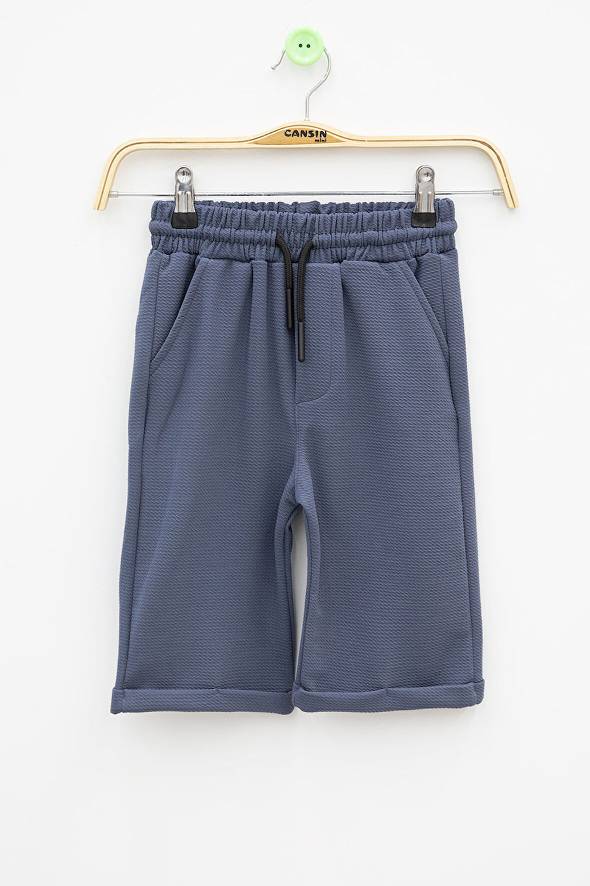 İndigo  Beli Lastikli Ponpon Kumaş Basic Erkek Çocuk Şort 21169