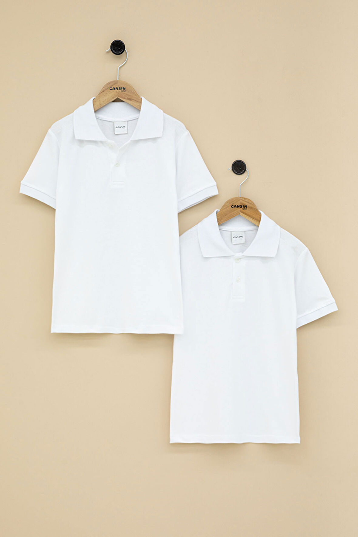 Erkek Çocuk Polo Yaka Kısa Kollu 2'li Okul Tişörtü 21412