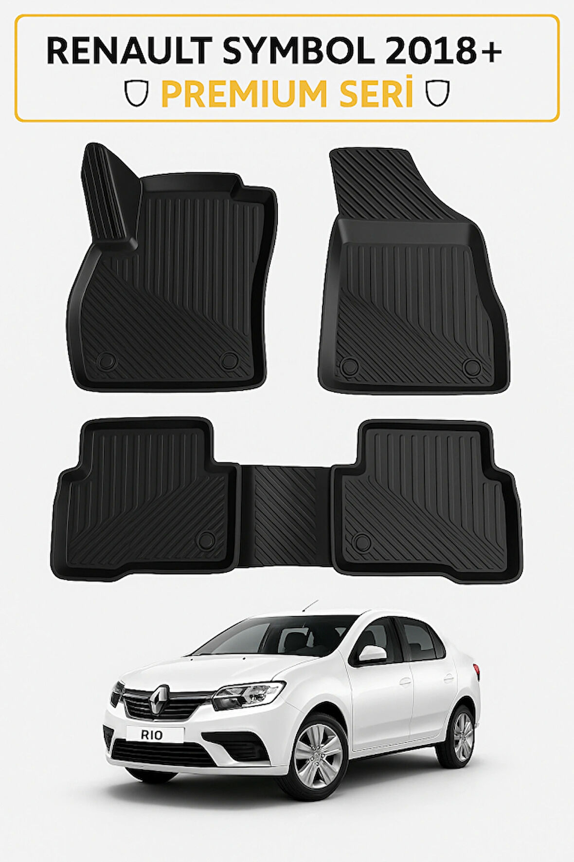 Renault Symbol 2018+ 3D Havuzlu Oto Paspas