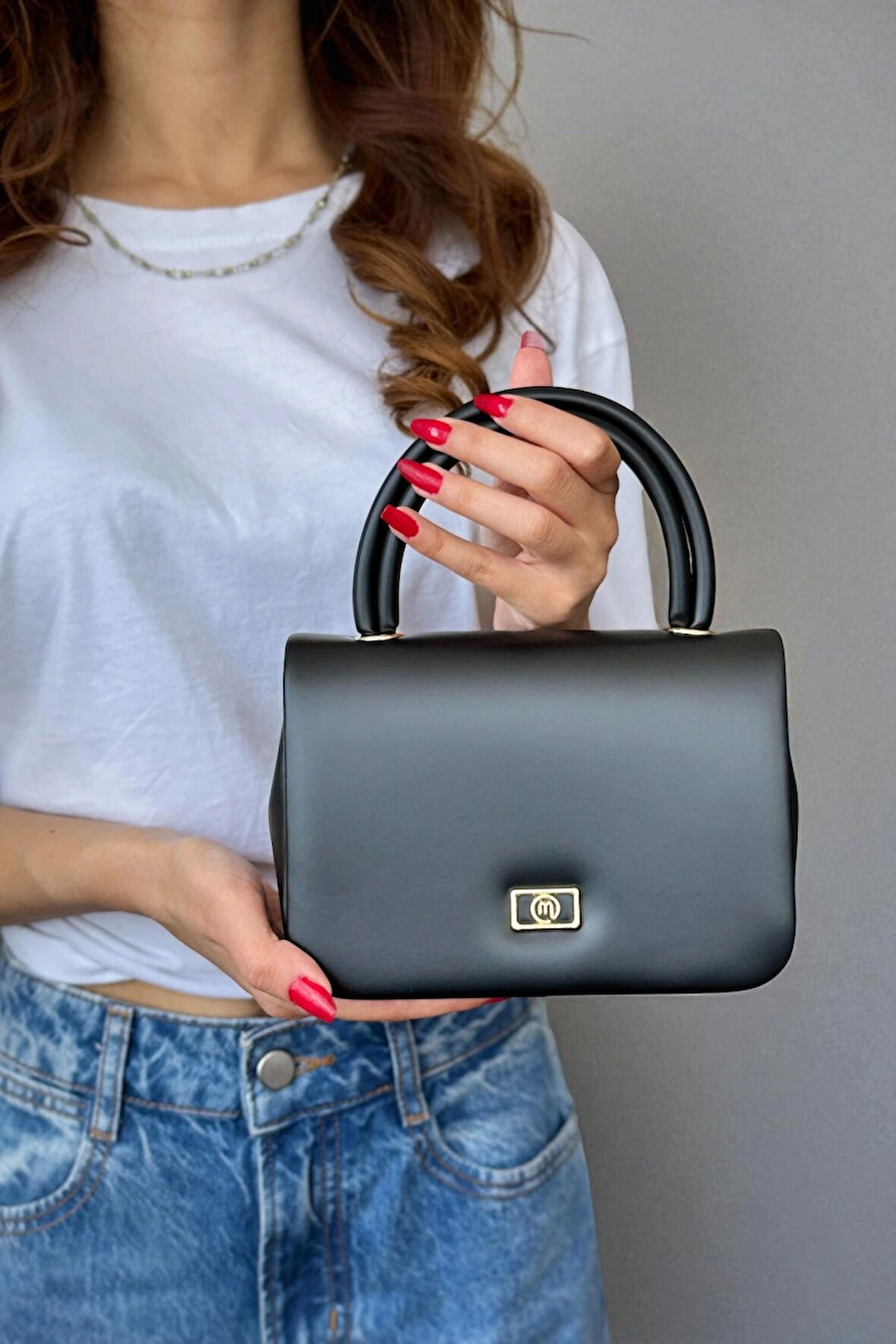 Kadın Siyah Zincir Askılı El Ve Omuz Çantası Günlük Ve Abiye Çanta