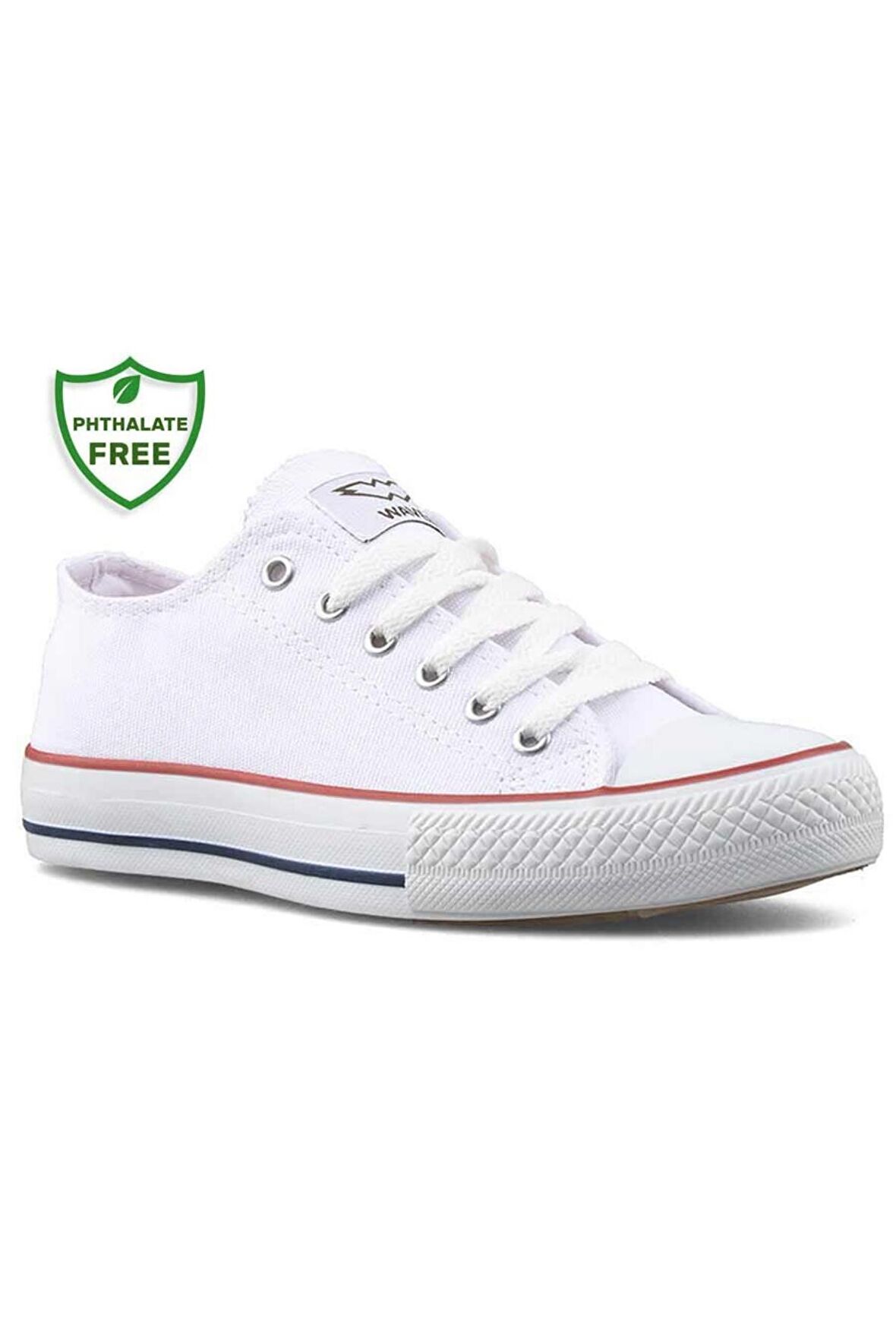 Günlük Convers Tarzı Beyaz Keten Kadın Sneaker