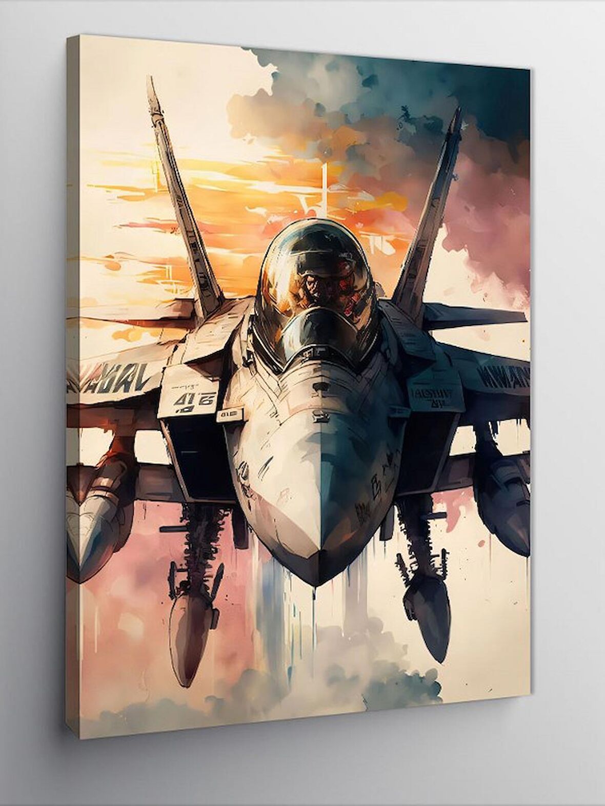 Kanvas Tablo F-14 Topgun Tomcat Savaş Uçağı