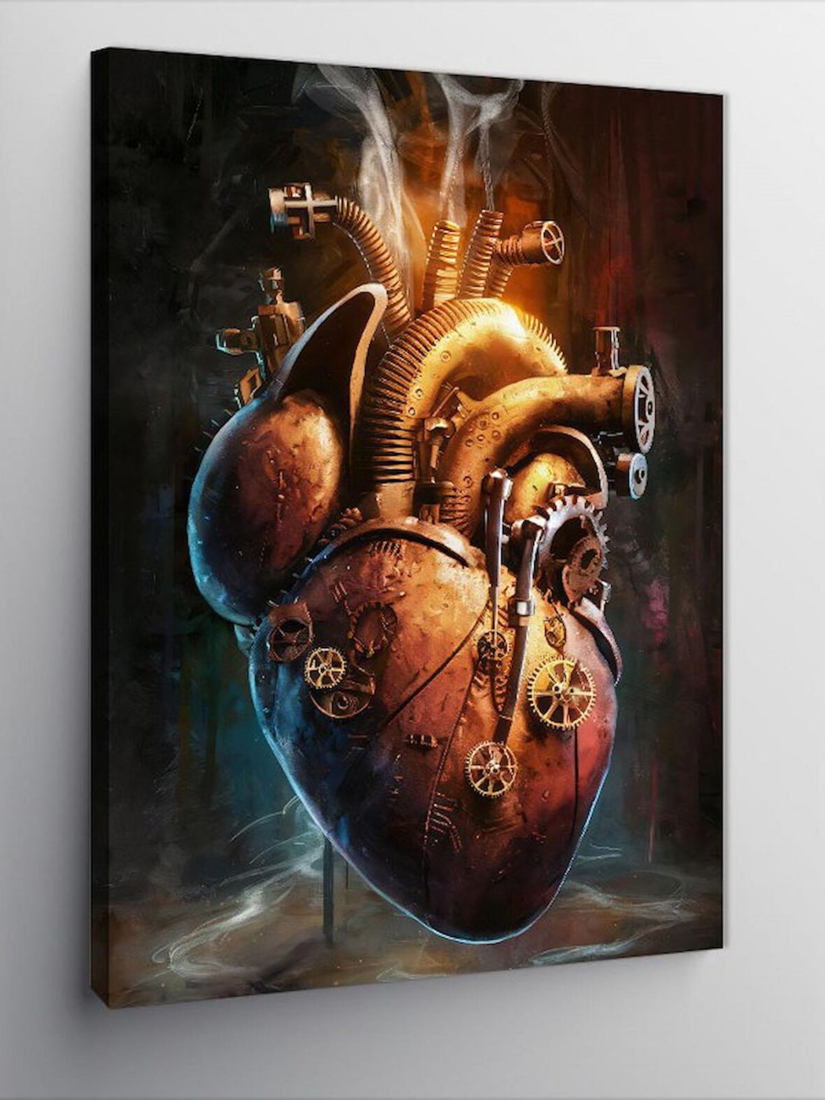 Kanvas Tablo Mekanik Kalp