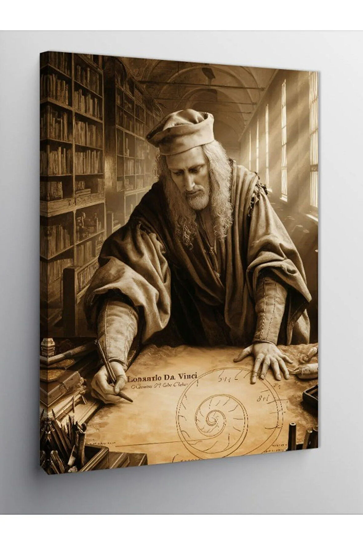 Kanvas Tablo Leonardo Da Vinci Eskiz Çalışması