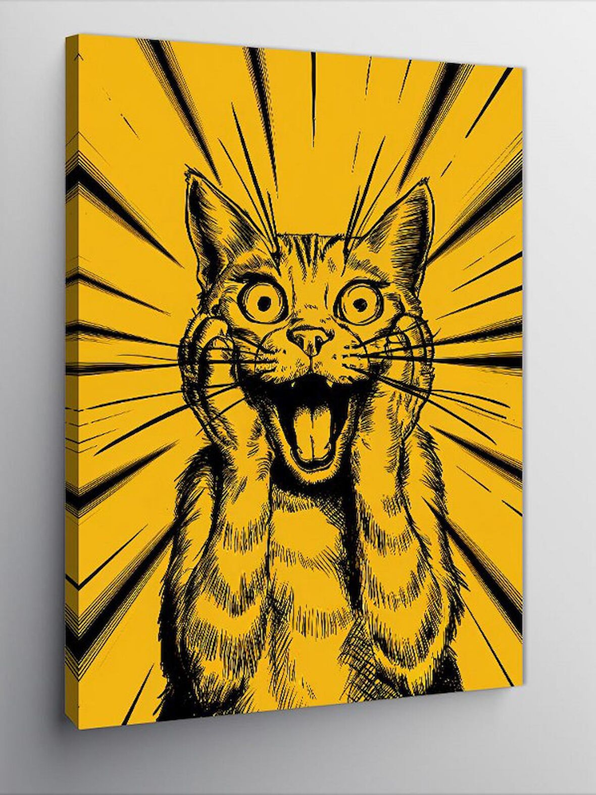 Kanvas Tablo Şaşıran Kedi