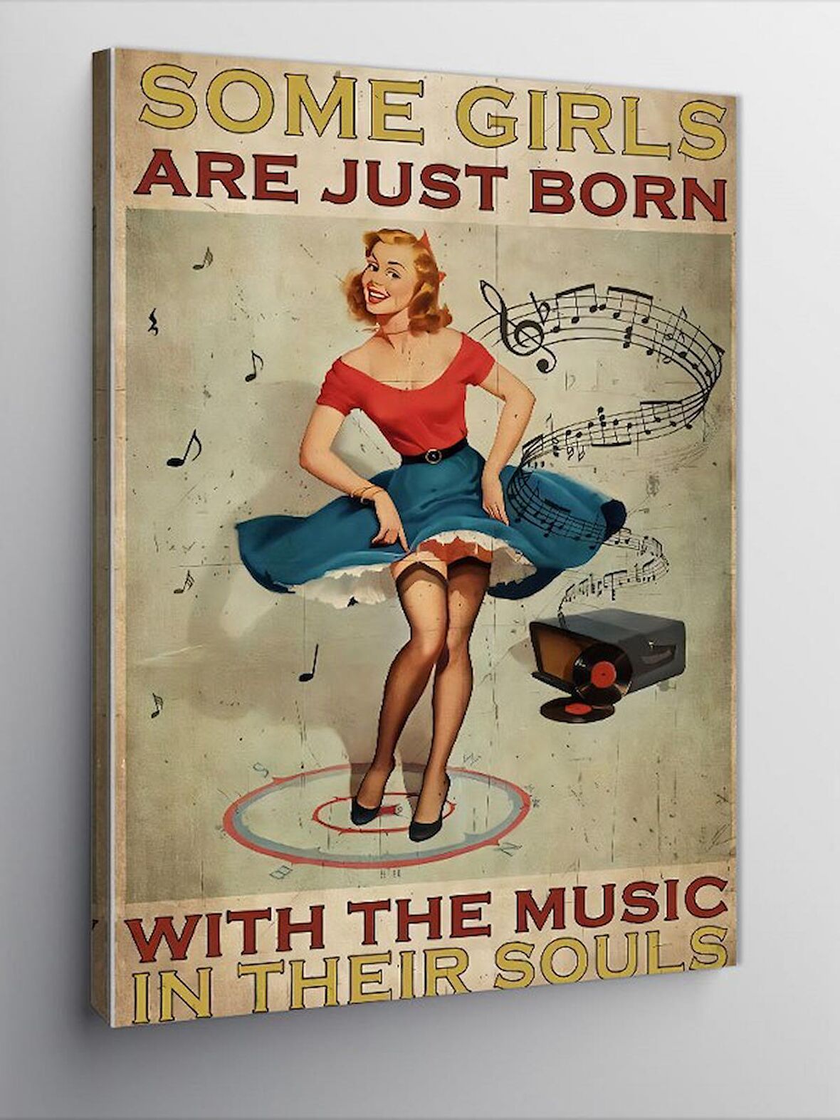 Kanvas Tablo Bazı Kızlar Müzik İle Doğar