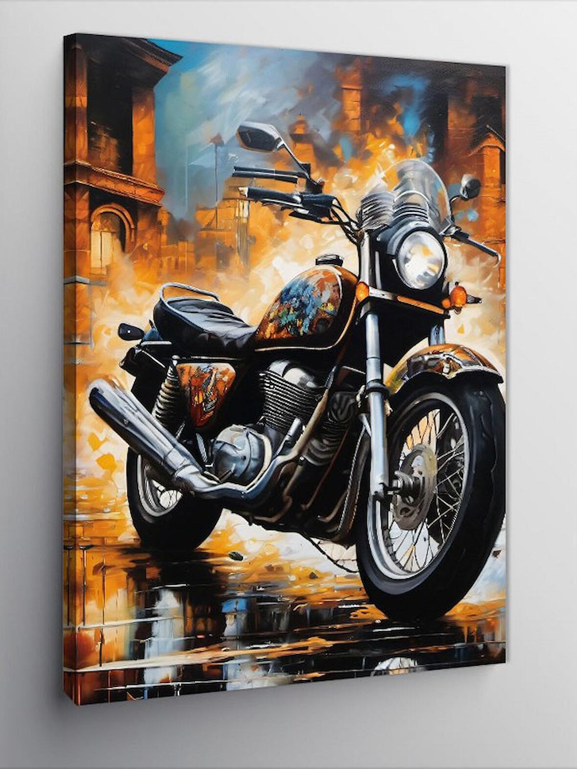 Kanvas Tablo Motosiklet Temalı