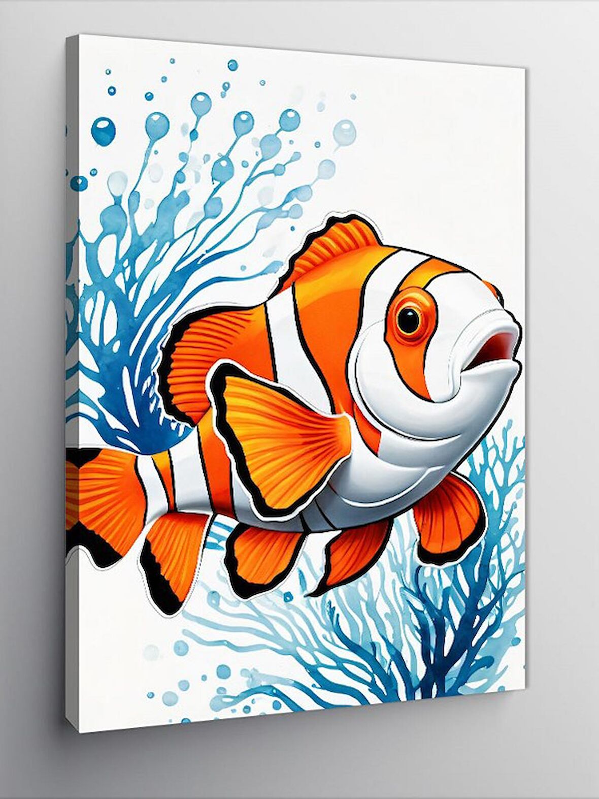 Kanvas Tablo Palyaço Balığı Ve Mercanlar