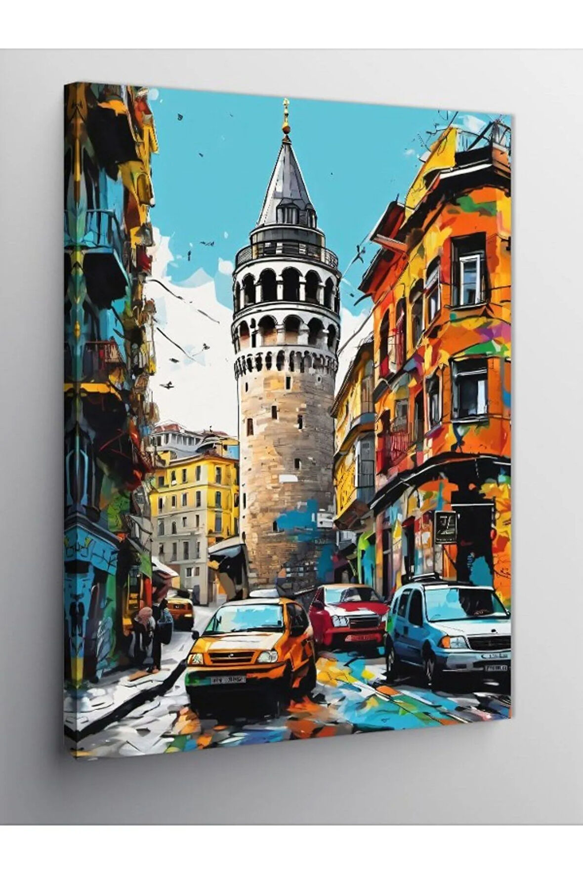 Kanvas Tablo Galata Kulesi Pop Art