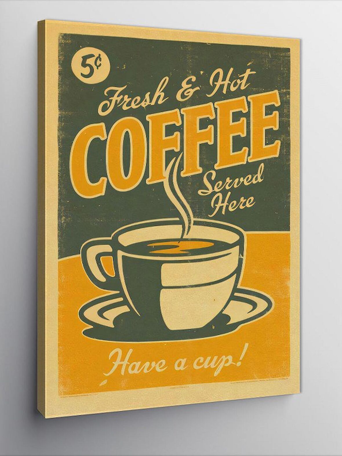 Kanvas Tablo Kahve Temalı