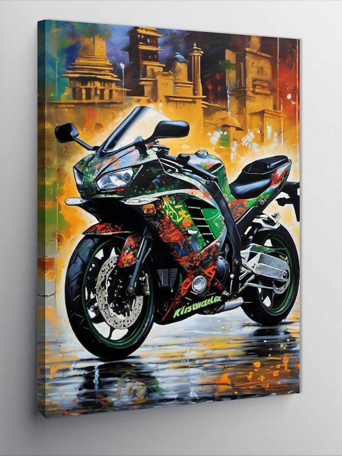Kanvas Tablo Yarış Motosikleti
