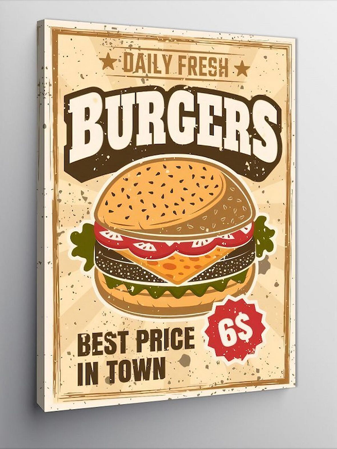Kanvas Tablo Hamburger