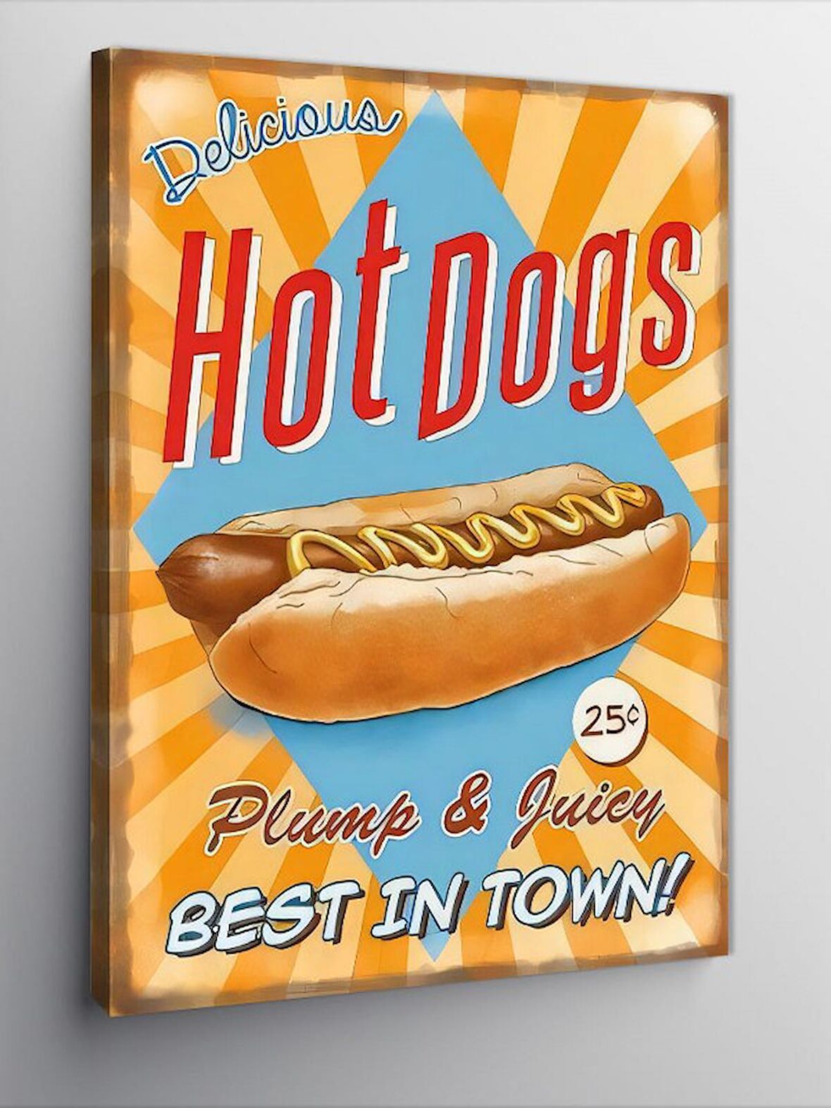 Kanvas Tablo Hot Dogs Temalı