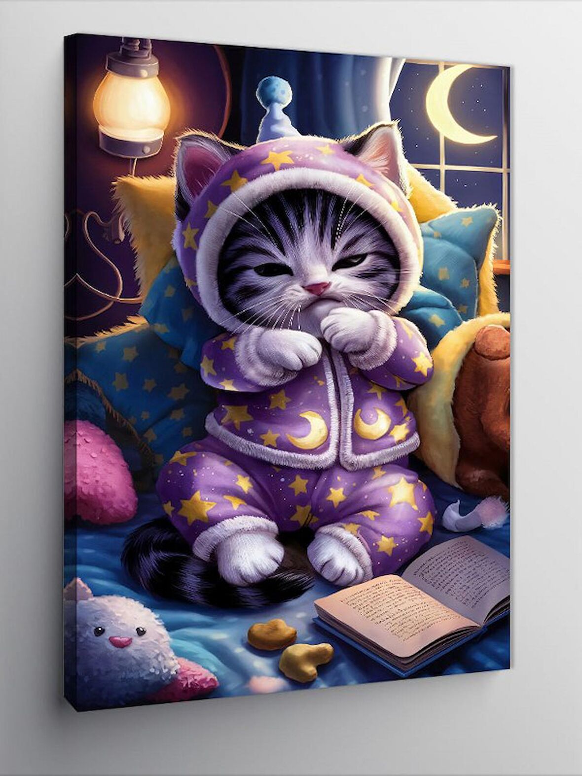 Kanvas Tablo Bebek Kedi