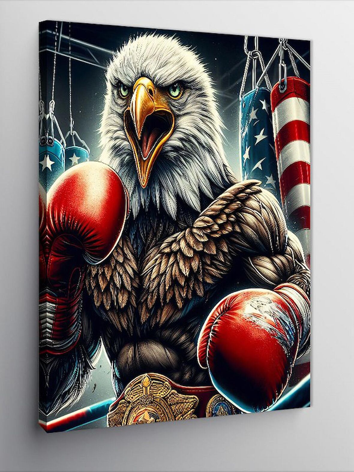 Kanvas Tablo Amerikalı Boksör Kartal