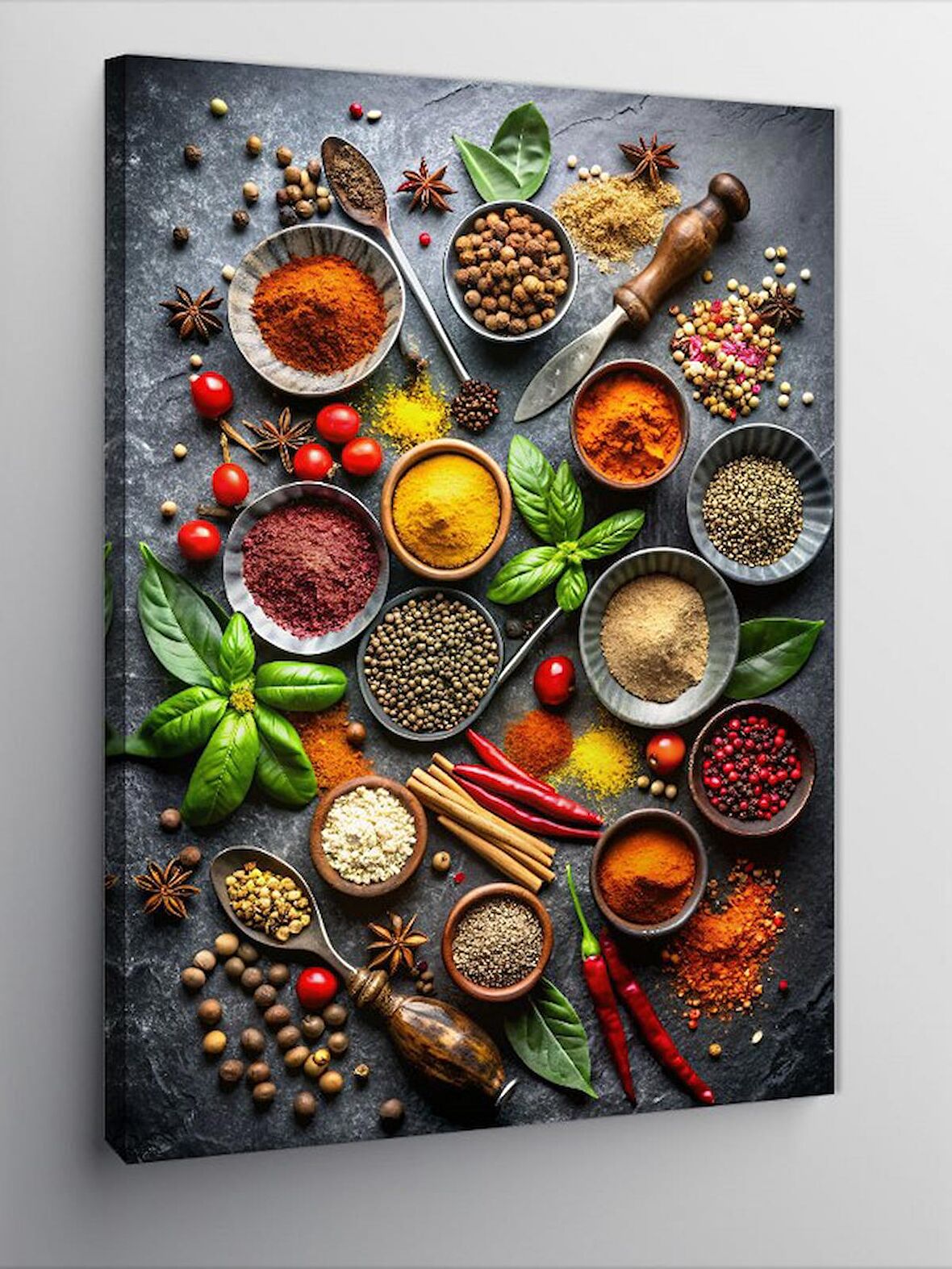 Kanvas Tablo Bahratlar Mutfak Temalı