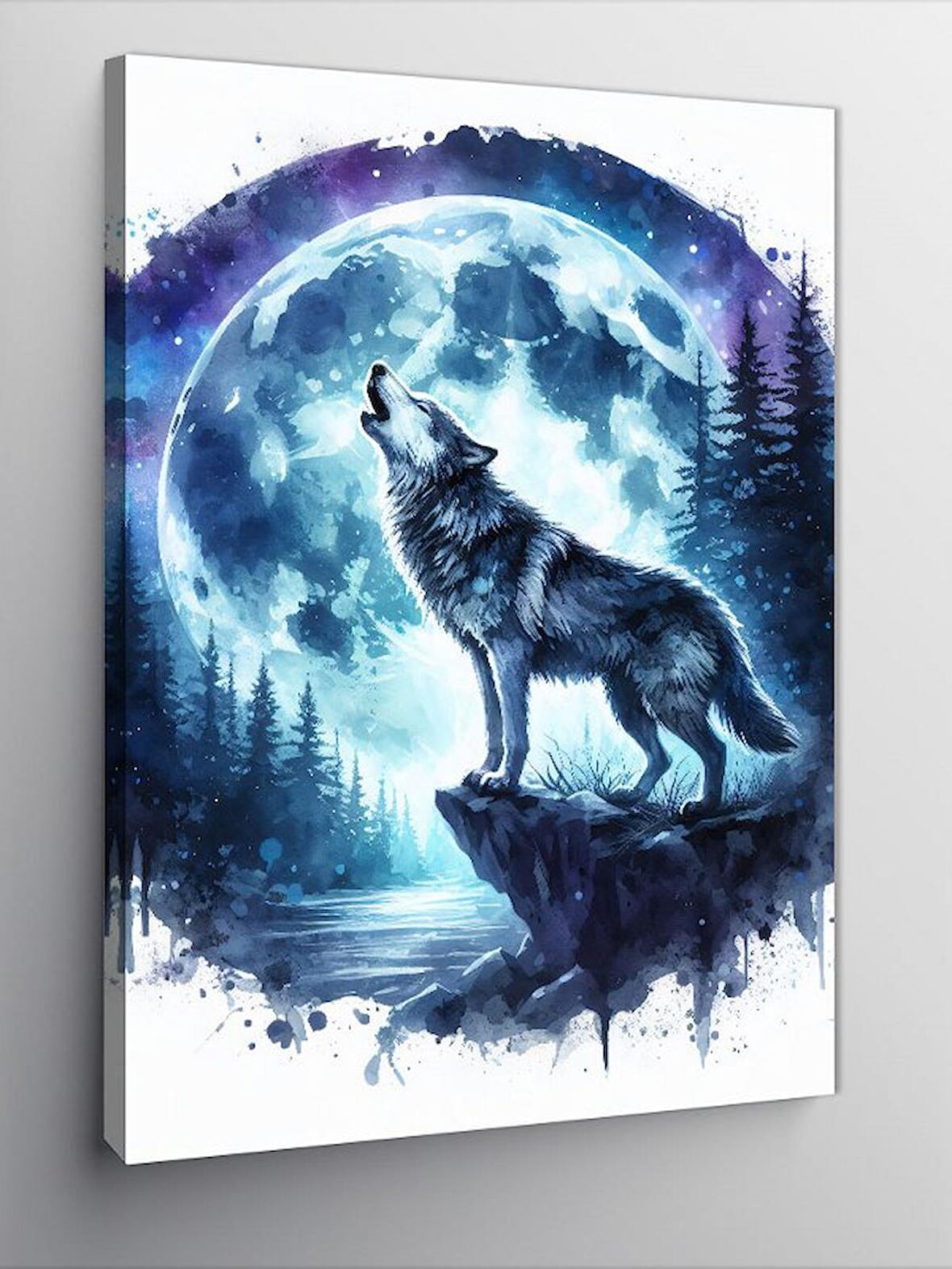 Kanvas Tablo Uluyan Bozkurt Ve Ay