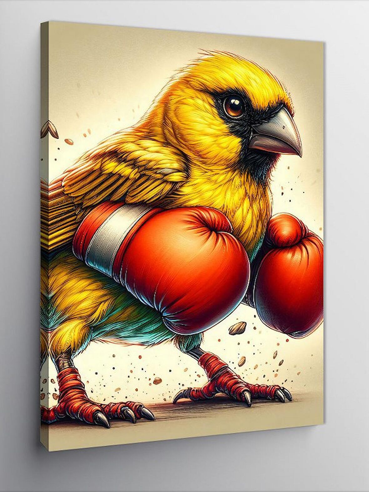 Kanvas Tablo Boksör Kuş