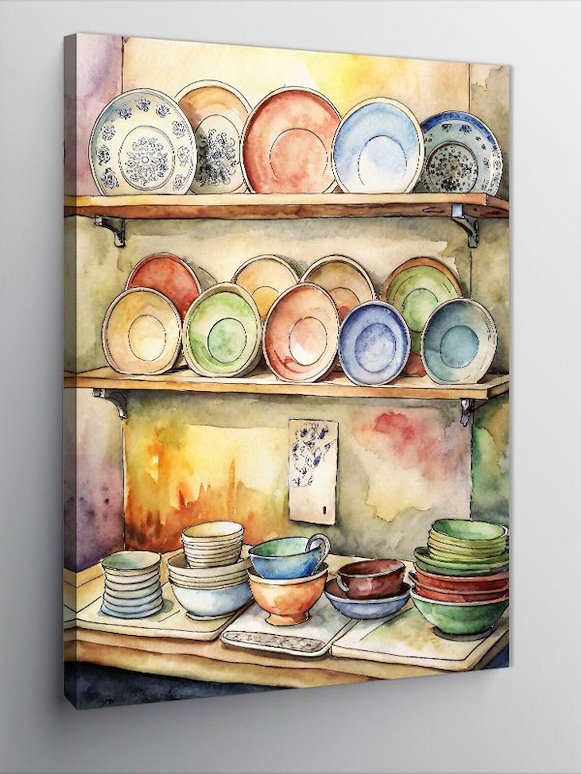 Kanvas Tablo Eski Tip Mutfak