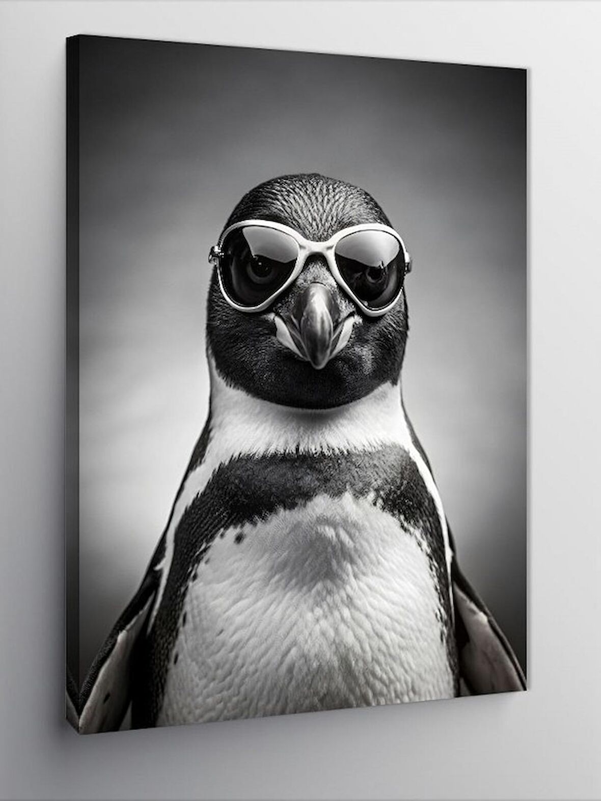 Kanvas Tablo Gözlüklü Penguen