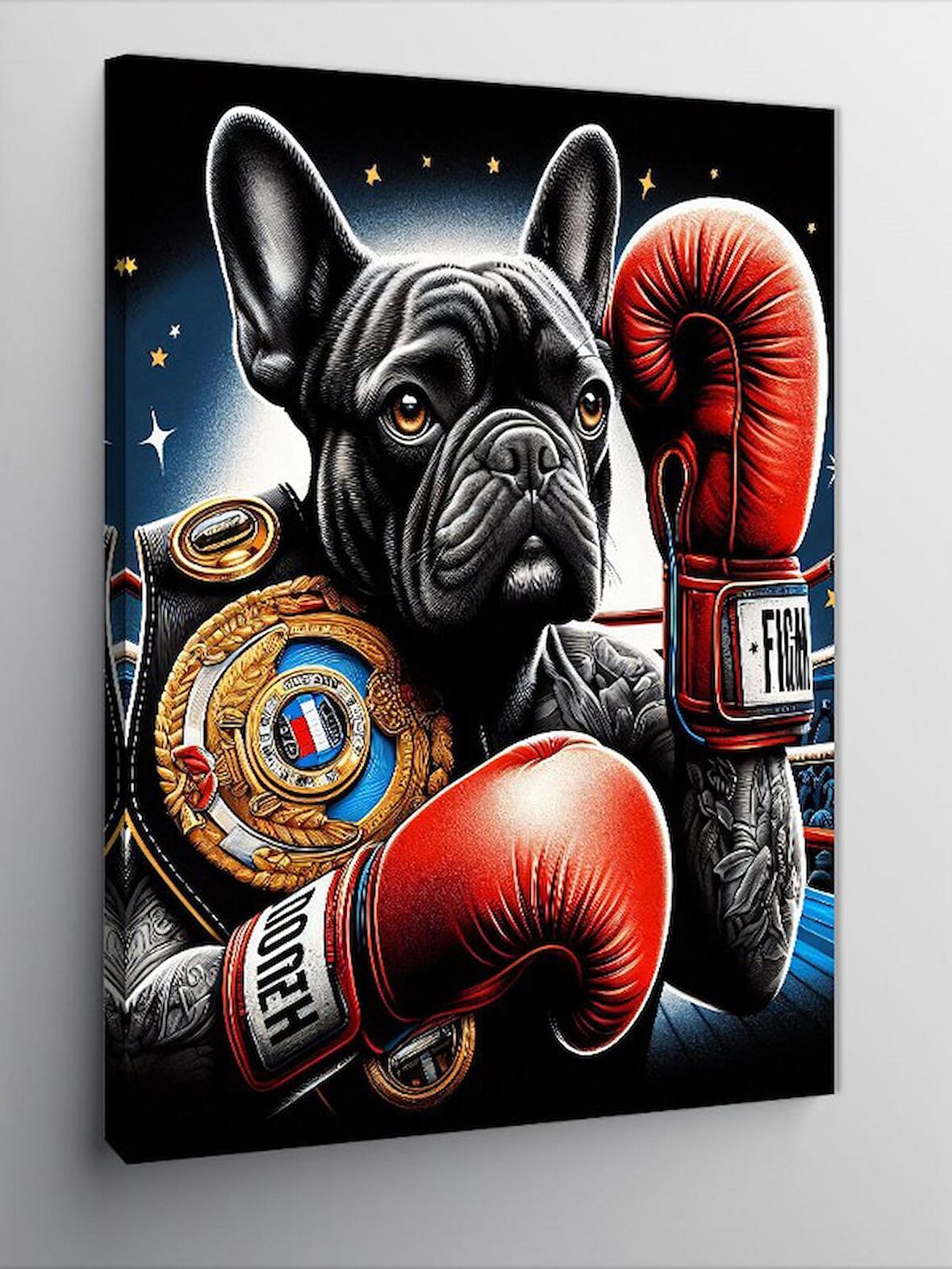 Kanvas Tablo Boksör Köpek