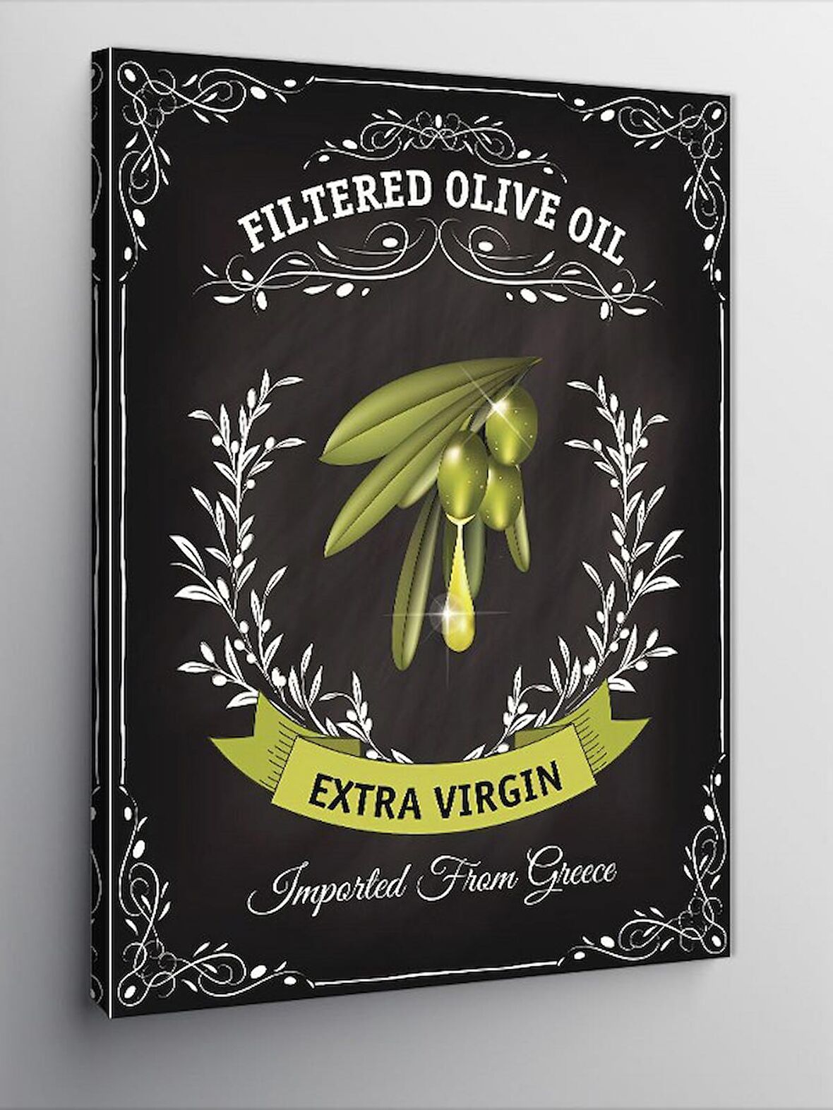 Kanvas Tablo Sızma Zeytin Yağı Afişi