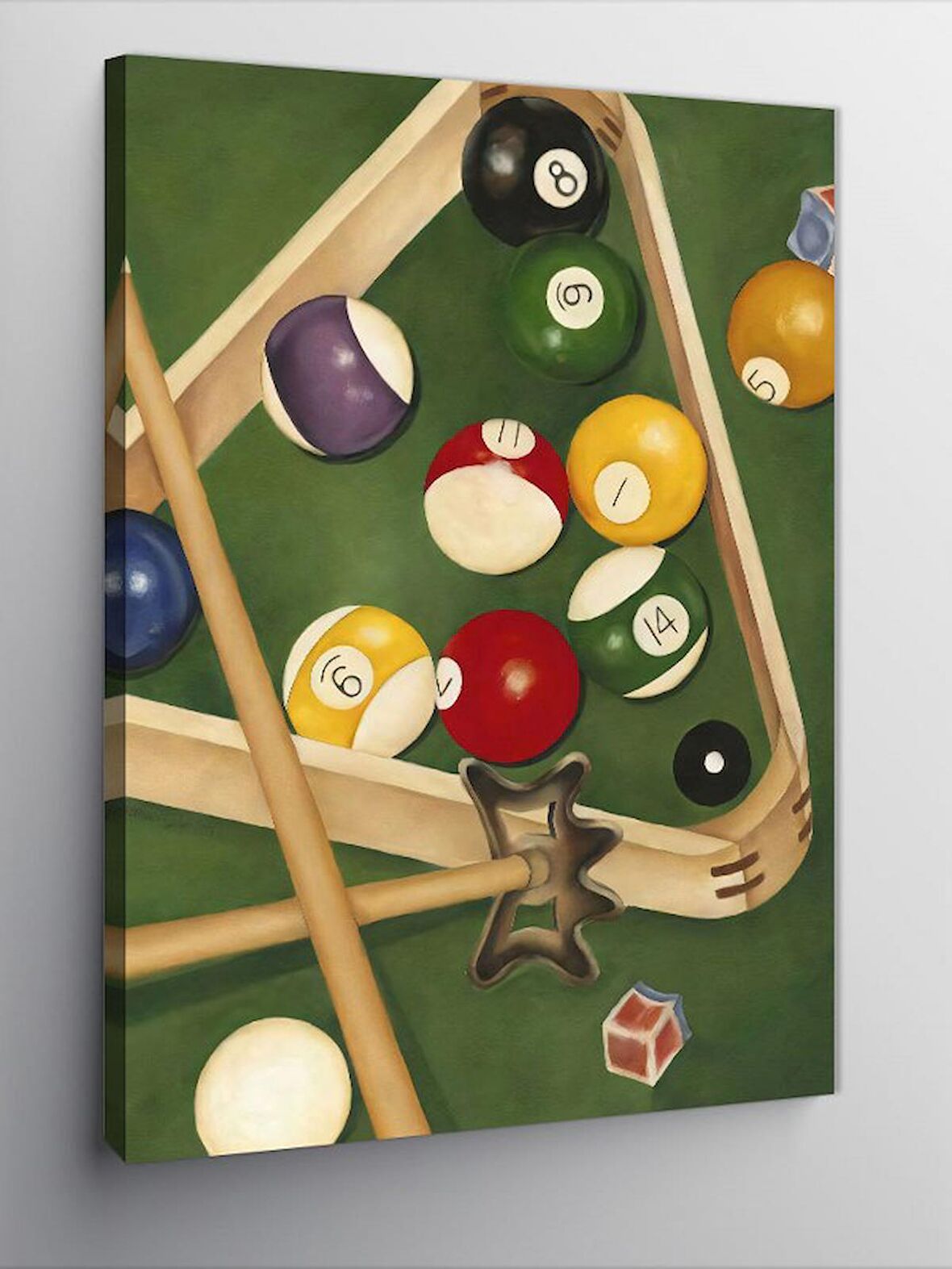 Kanvas Tablo Bilardo Temalı