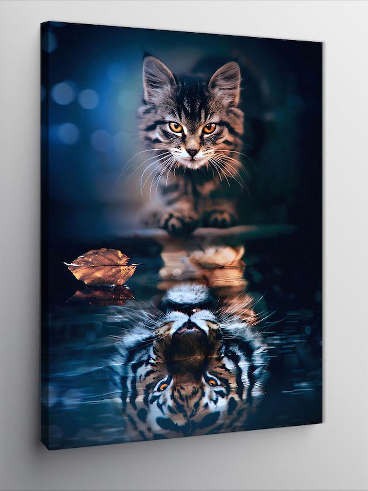 Kanvas Tablo Kedi Ve Gölgesi Kaplan