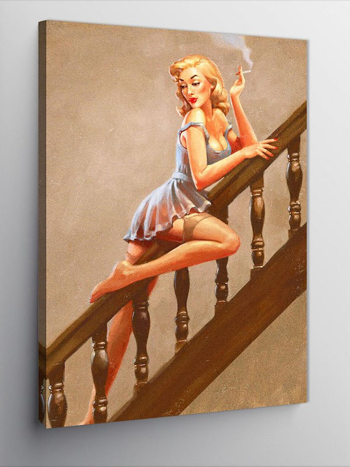Kanvas Tablo Yaramaz Pin Up Kızı