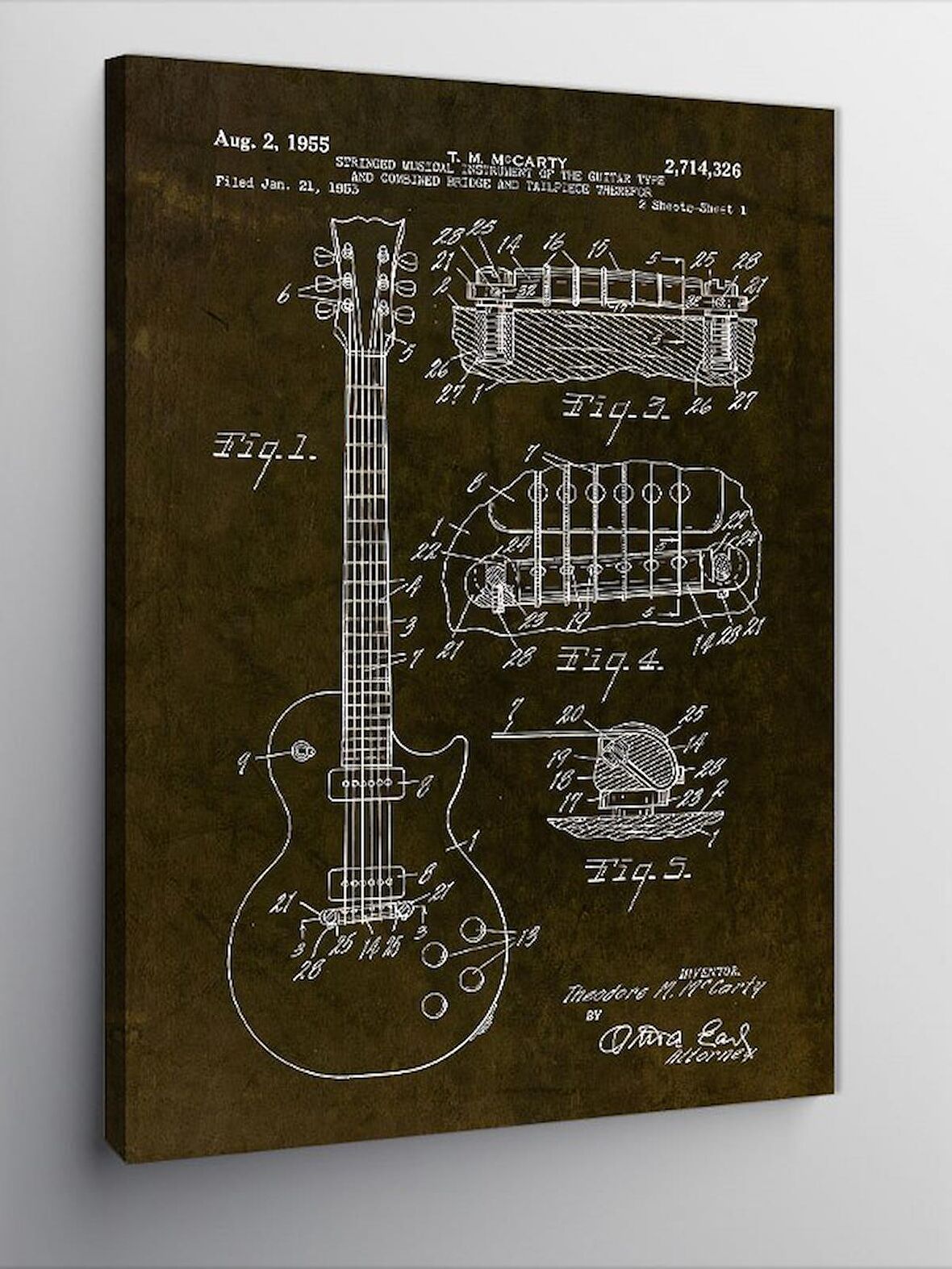 Kanvas Tablo Gibson Gitar
