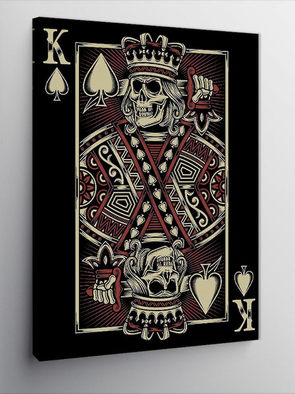 Kanvas Tablo İskambil Kartı