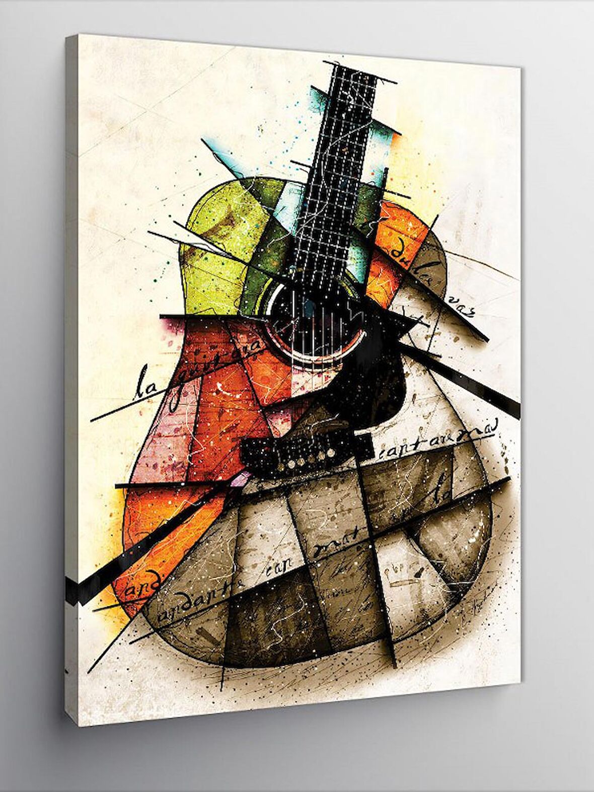 Kanvas Tablo Akustik Gitar