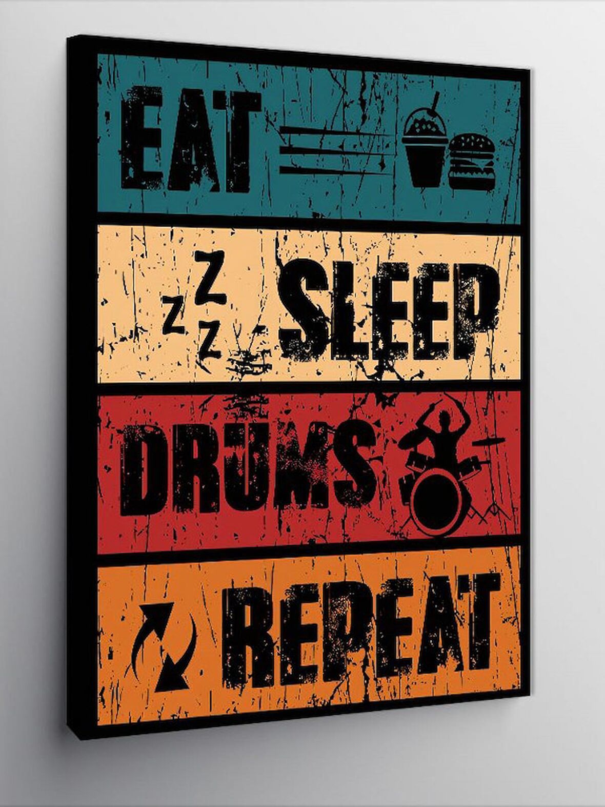 Kanvas Tablo Davulcu Baterist Temalı