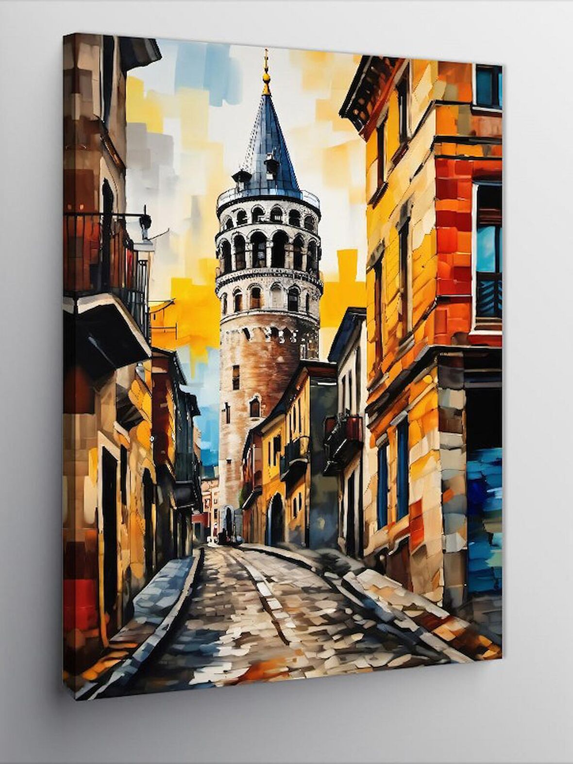 Kanvas Tablo Yağlıboya Galata Kulesi