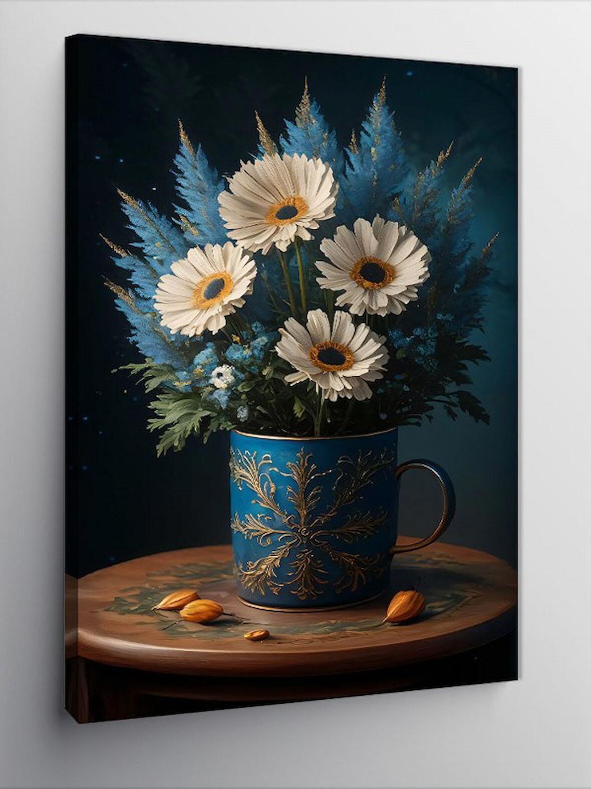 Kanvas Tablo Lavantalar Ve Çiçekler