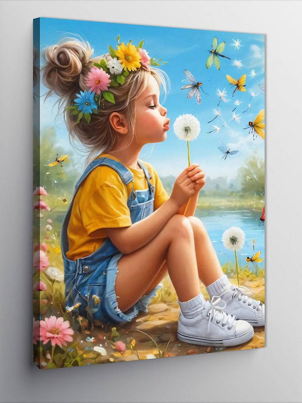 Kanvas Tablo Ufak Çocuk Ve Şeytan Tüyü