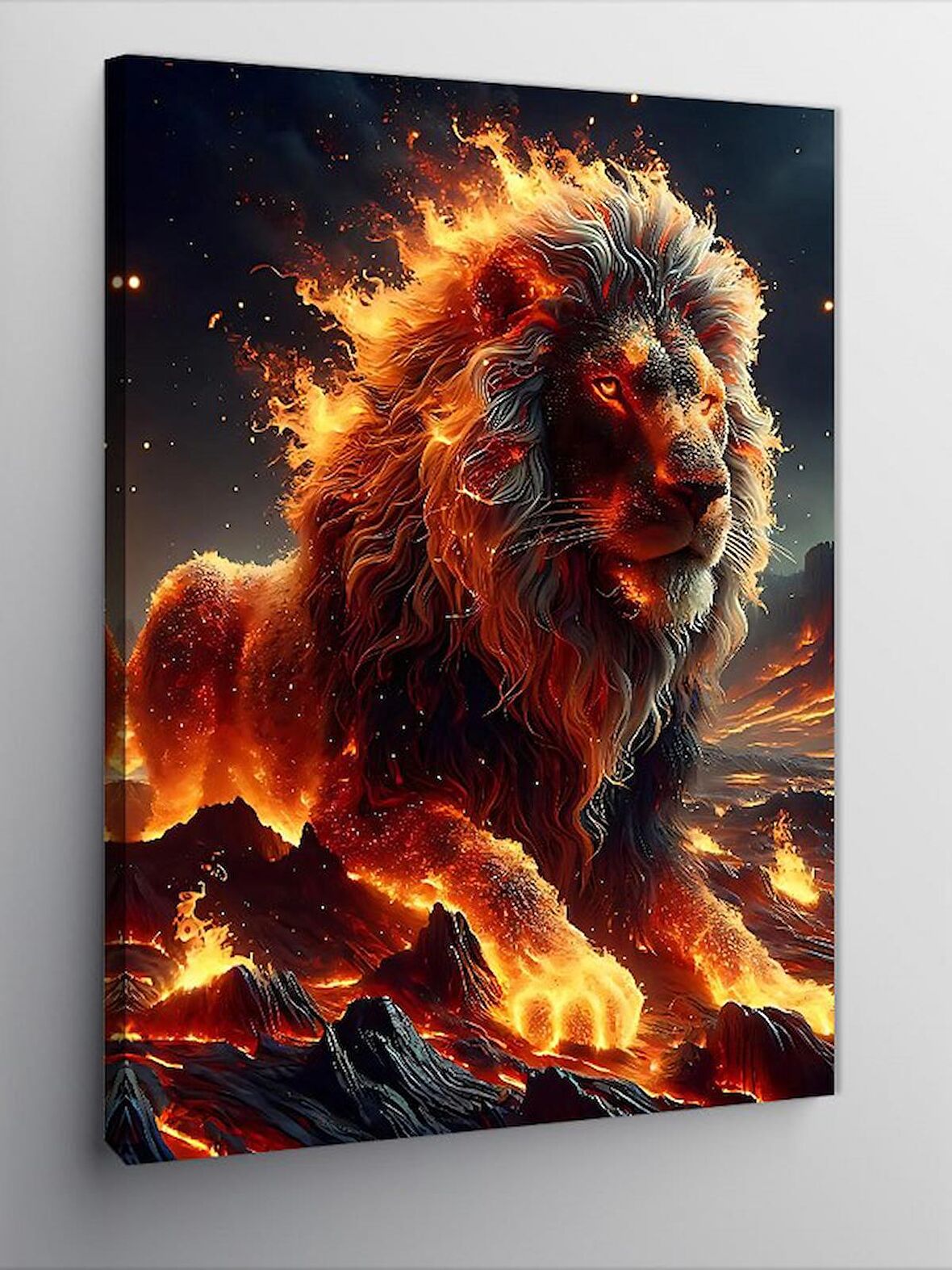 Kanvas Tablo Alevli Aslan