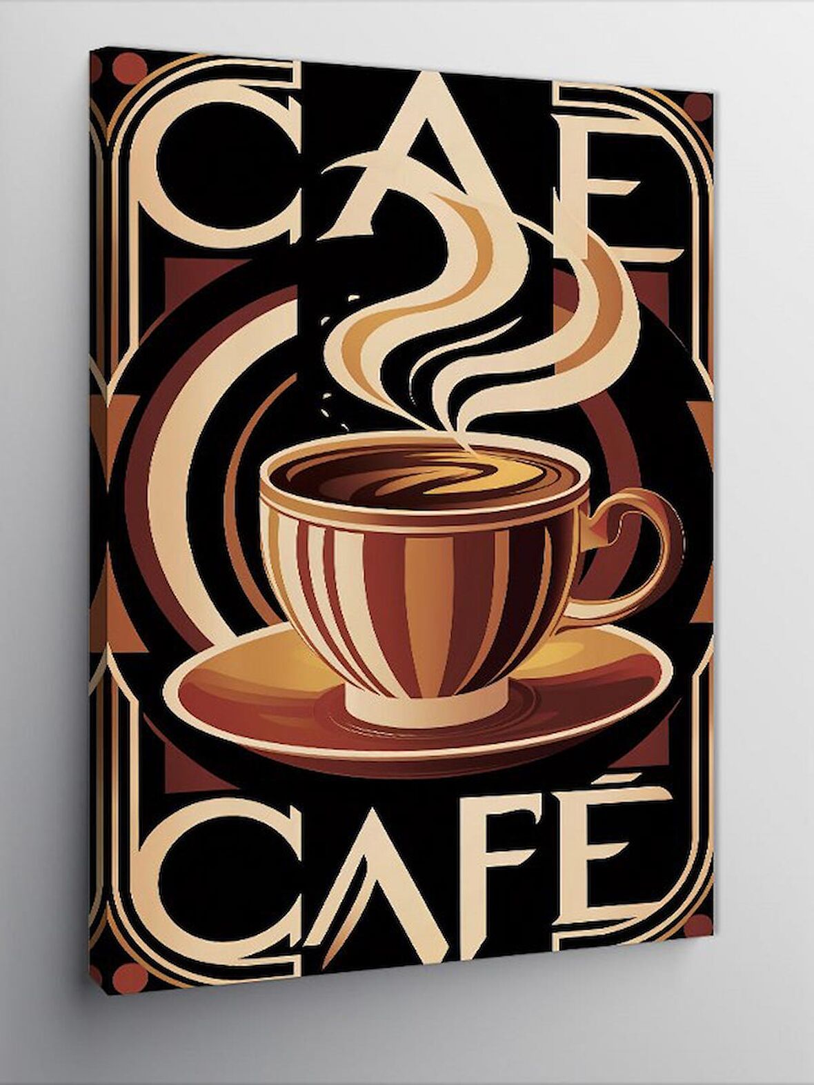 Kanvas Tablo Kahve Temalı