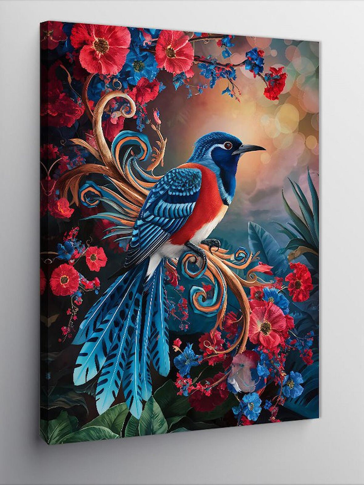 Kanvas Tablo Çatıdaki Siyah Kedi