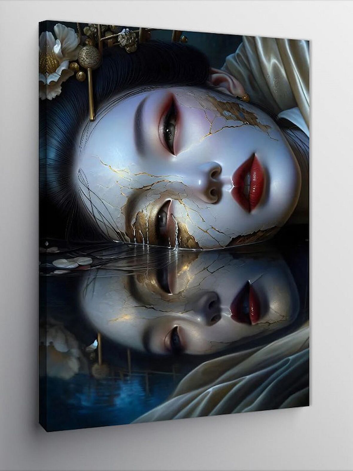 Kanvas Tablo Yavru Kedi Van Gogh Stili