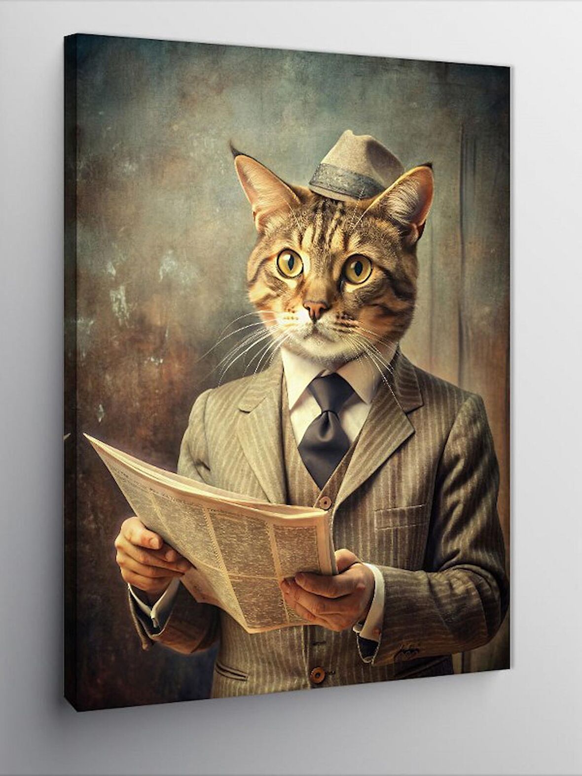 Kanvas Tablo Üretra Motosiklet Kullanan Fare