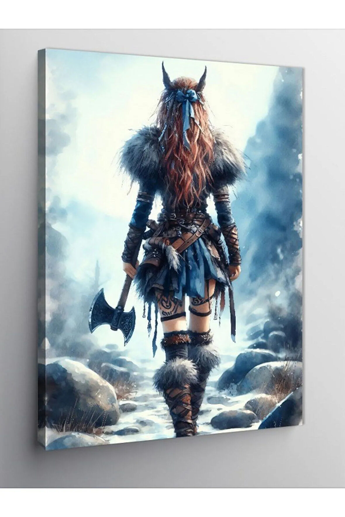 Kanvas Tablo Viking Kadın