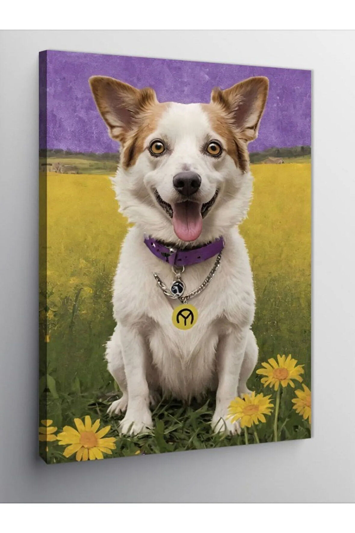 Kanvas Tablo Gülen Köpek