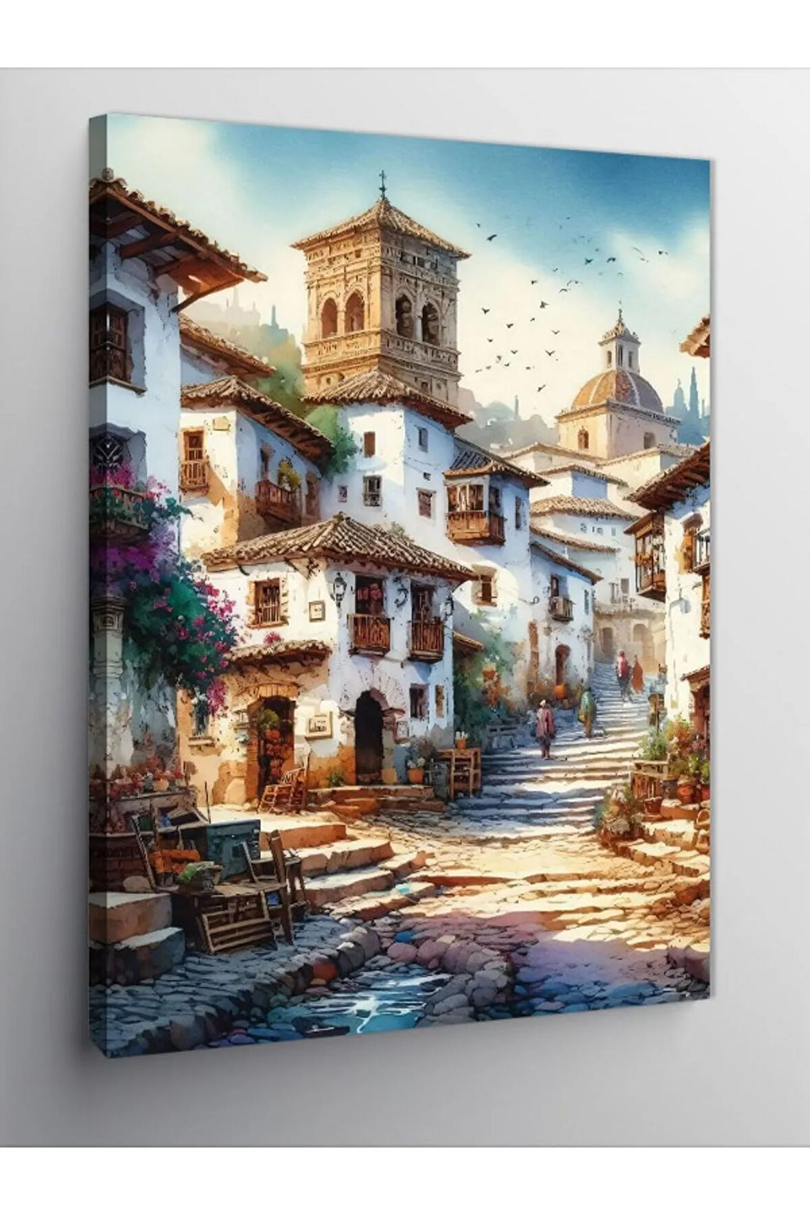 Kanvas Tablo Akdeniz Kasabası